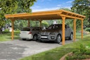 Vorschaubild Skan Holz Emsland - Flachdach Doppelcarport aus Leimholz Breite 613 cm