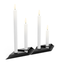 Vorschaubild höfats Kerzenhalter-Set SQUARE CANDLE schwarz 4 Stück