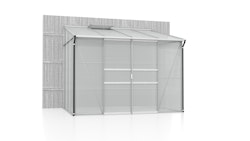 Vitavia Gewächshaus Osiris/Ida 5200 inkl. 1 Dachfenster - 5,2 m² 4 mm Hohlkammerplatten Alu-blank eloxiert