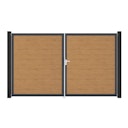 Vorschaubild GroJa BasicLine Schmal Doppeltor Rahmen Aluminium Anthrazitgrau 3000 x 1800 mm