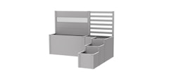 Biohort Pflanzkasten-System DaVinci Version 2 - Terrassenabgrenzung mit Sichtschutz B x T x H 250 x 201 x 168 cm silber-metallic