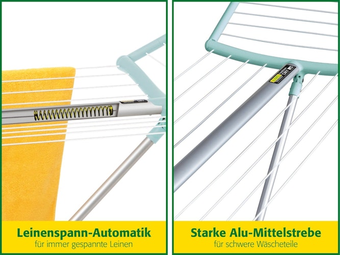 JUWEL Premium Standtrockner FASHIONDRY autostrech mint