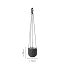 Vorschaubild Wikholm form Design Hängetopf aus Jute in Schwarz 17 x 17 cm