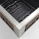 Vorschaubild BambusBASIS Terrassenteich Edelstahl mit verschiedenen Bambusfüllungen