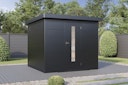 Vorschaubild Wolff Finnhaus Premium Metall Gartenhaus Hakon 2424 Anthrazit