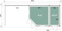 Vorschaubild Wolff Finnhaus Gartenhaus 5-Eckhaus Maja 40-B / 2-Raum