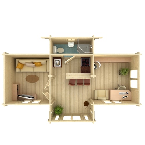 Palmako Ferienhaus Anna 26,8 m² - 70 mm