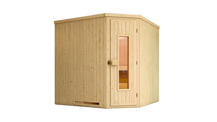 Weka Elementsauna Varberg 3 - 68 mm Sparset 2 inkl. 7,5 kW Bioaktiv-Ofen mit Steuergerät