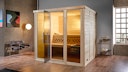 Vorschaubild Weka Premium Massivholz-Elementsauna Kemi Panorama 3 mit Glastür+2 Fenster und Sternenhimmel - 45 mm