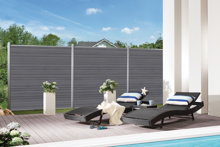 TraumGarten System WPC Platinum XL Zaun-Set