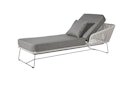Vorschaubild Diamond Garden Daybed MILOS rechts, Edelstahl Dunkelgrau / Rope Dunkelgrau / Sunproof (100 % Polypropylen)