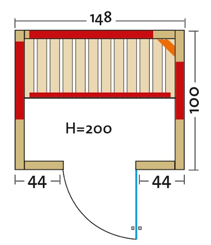 Infraworld Infrarotkabine Vario Natura 148 inkl. 5-teiligem gratis Zubehörset