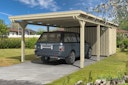 Vorschaubild Skan Holz Emsland - Flachdach Carport aus Leimholz Breite 404 cm