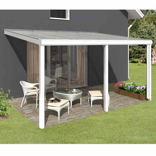 Skan Holz Aluminium Terrassenüberdachung Garda Breite 434 cm