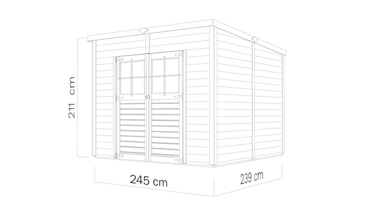 Bertilo Gartenhaus Alster 4 - 19 mm