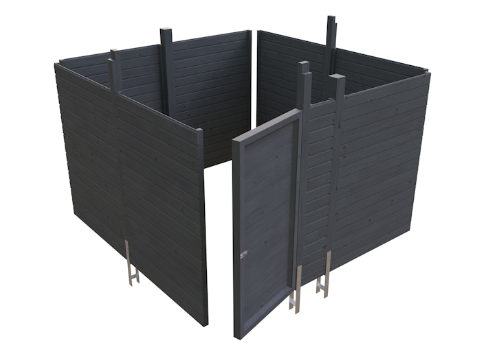 Skan Holz Abstellraum C2 für Carports - Profilschalung