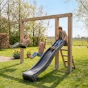 Vorschaubild EXIT Linea Massiv 140 Holz-Schaukel mit Rutsche und Turnringen