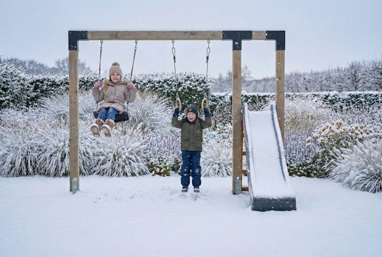 EXIT Linea Robust 110 mit Schaukel mit Rutsche und Turnringen