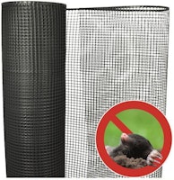 Noor Maulwurfblocker 1,2 x 50m Maschenweite 15x15 mm ca.320 g/m² schwarz