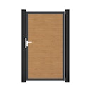 Vorschaubild GroJa BasicLine Schmal Einzeltor Rahmen Aluminium Anthrazitgrau 1000 x 1800 mm