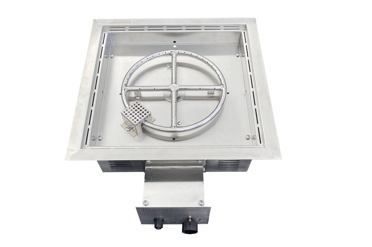 Gardenforma Einbau Gasbrenner für Gas Feuerstelle - quadratisch