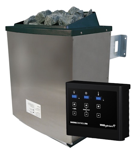 Karibu 9 kW Saunaofen finnisch anthrazit inkl. Steuergerät EASY schwarz - Sparset