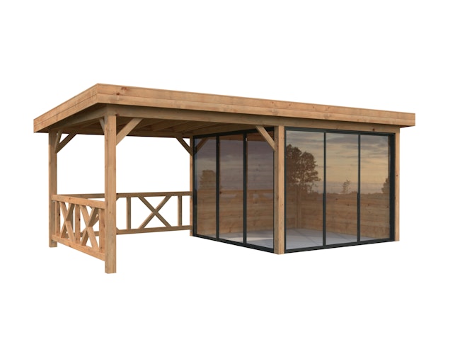 Palmako Gartenhaus Connect Lenna 16,6 m² Set 403 Slide