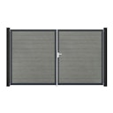 Vorschaubild GroJa BasicLine Schmal Doppeltor Rahmen Aluminium Anthrazitgrau 3000 x 1800 mm