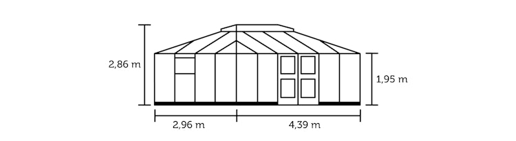 Juliana Gewächshaus Grand Oase - 13 m² inkl. gratis Fundamentrahmen im Wert von 549 €