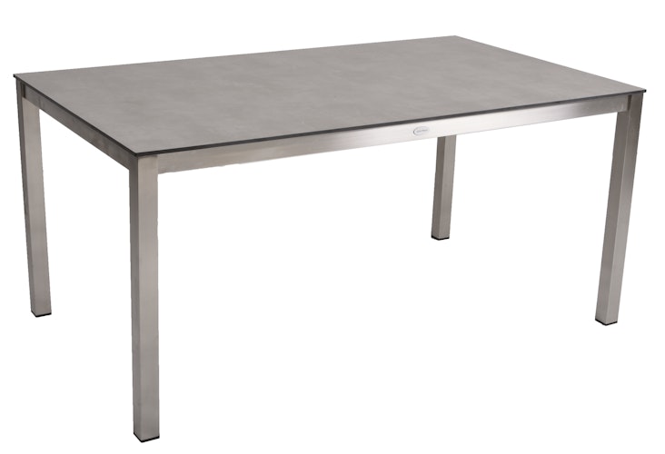 Garden Pleasure Dining-Set SIENNA, Tisch + 4 Stühle, Edelstahl / Rope / HPL Betonoptik