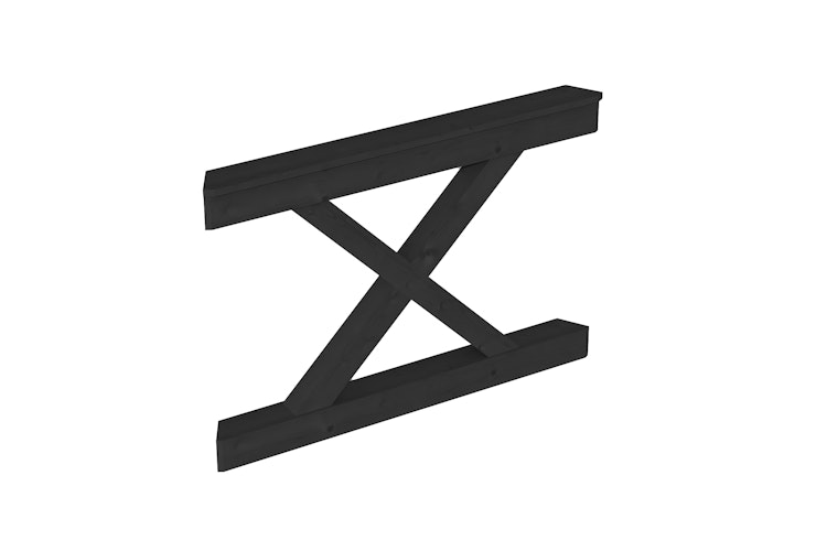 Skan Holz Brüstung Andreaskreuze zu Pavillon Nancy