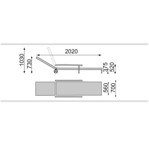Kettler Stapelliege BASIC PLUS, Aluminium Silber / Outdoorgewebe Anthrazit - Sonderaktion