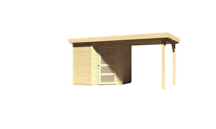 Karibu Woodfeeling Gartenhaus Schwandorf 3/5 inkl. 240 cm Schleppdach - 19 mm