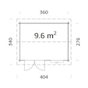 Vorschaubild Palmako Gartenhaus Iris 9,6 m² - 28 mm