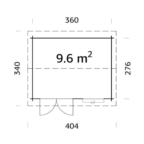 Palmako Gartenhaus Iris 9,6 m² - 28 mm