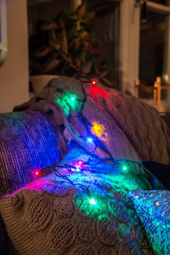 Konstsmide Weihnachtsbeleuchtung  Micro LED Lichterkette 100 bunte Dioden