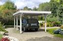 Vorschaubild Skan Holz Spessart- Flachdach Einzelcarport aus Leimholz Breite 355 cm
