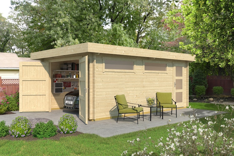 Einzelgarage 441 mit 2 Fenstern - 44 mm