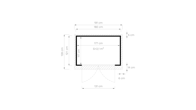 Bertilo Gerätehaus Amrum 1/2/3 - 14 mm