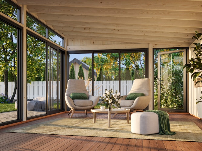 Palmako Glashaus Saga 23,3 m² Slide Plus