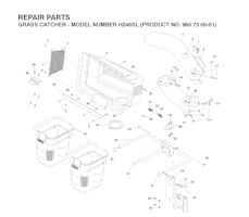 Husqvarna Zubehör für Aufsitzmäher 960730001 Grasfangbox für Traktoren mit Seitenauswurf