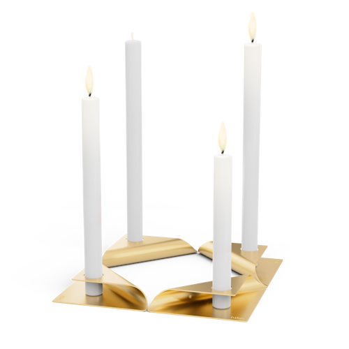 höfats Kerzenhalter SQUARE CANDLE gold