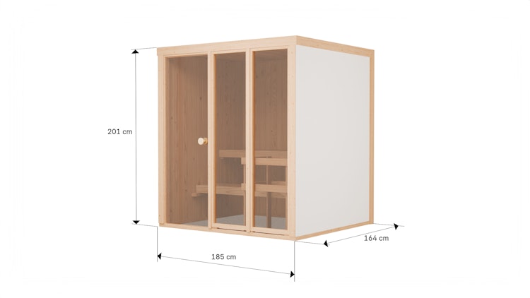 Bertilo Sauna Model 2 Medium white - 58 mm