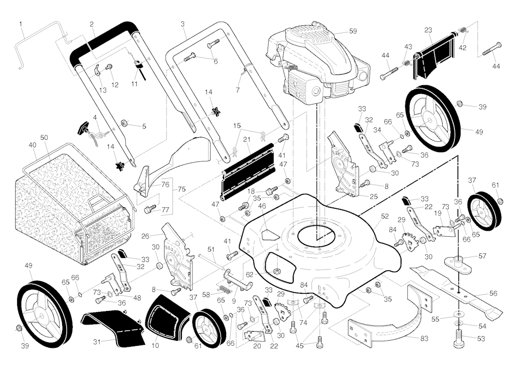 Explosionszeichnung Ersatzteile