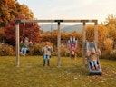 Vorschaubild EXIT Linea Robust 110 Doppelschaukel mit Reckstange und Rutsche
