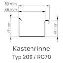 Vorschaubild Dachrinne RG 70 /170cm Typ 200 anthrazit