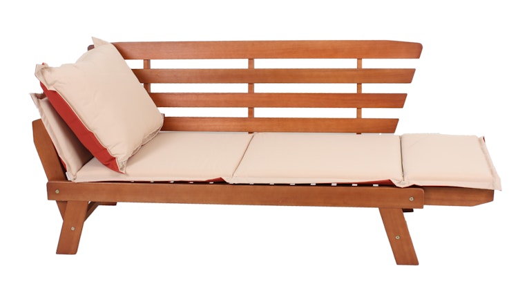 Garden Pleasure Bank FORTUNA, 195 cm, Eukalyptus / Kissen 100 % Polyester
