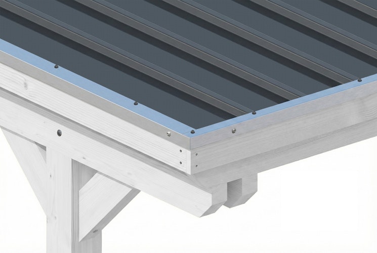 Skan Holz Emsland - Flachdach Doppelcarport aus Leimholz Breite 609 cm