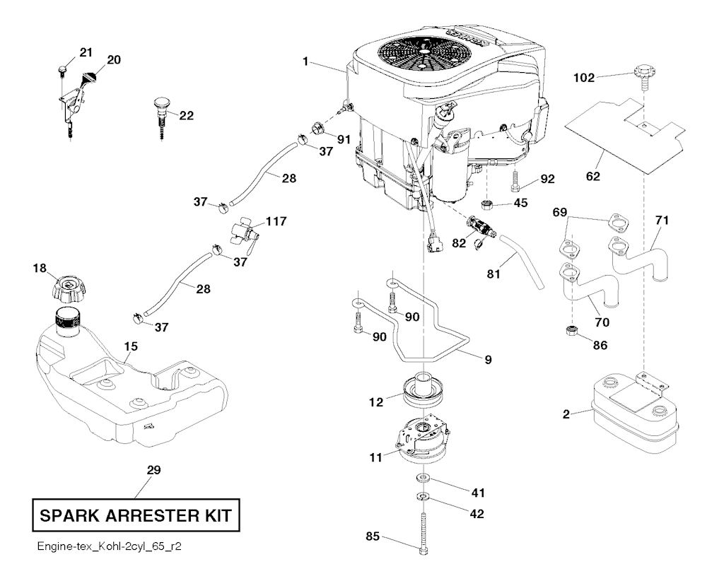 Explosionszeichnung Ersatzteile
