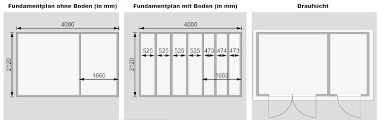 Karibu Woodfeeling Gartenhaus Mühlentrup 1 Zweiraumhaus - 19 mm
